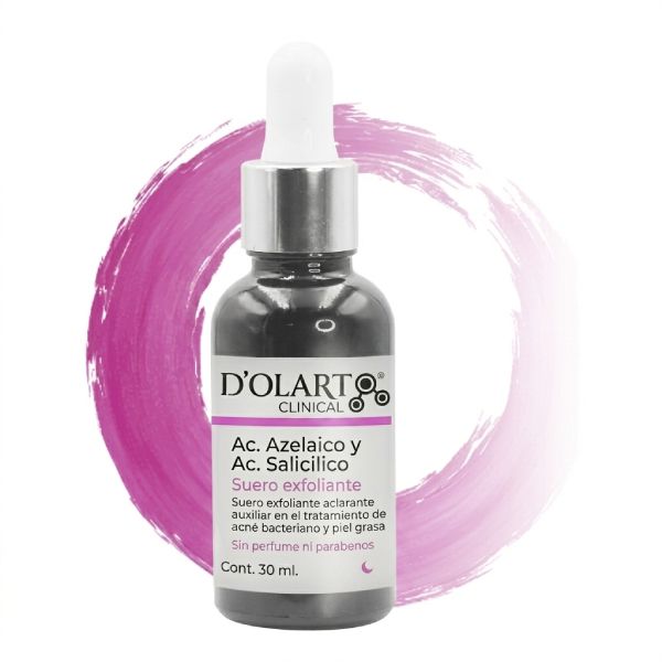 Suero de Ácido Azelaico y Salicílico Deolarte Clinical - Desincrustante de poros y exfoliante nocturno