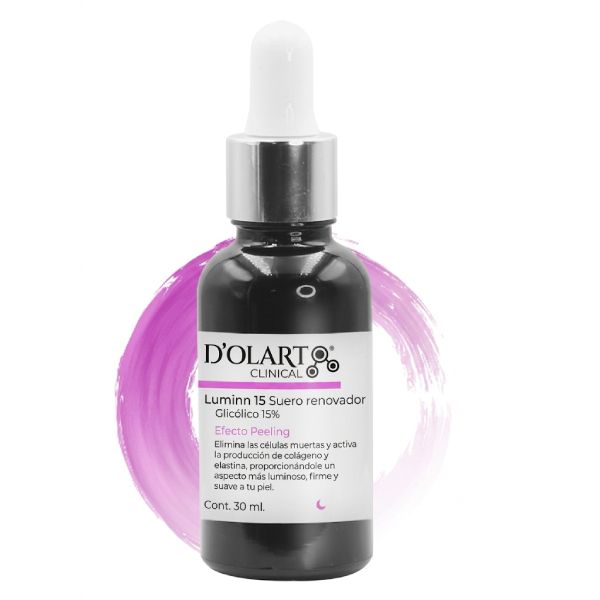 Suero Renovador Efecto Peeling Ácido Glicólico 15% Deolarte Clinical - Efecto antiaging y brillo natural