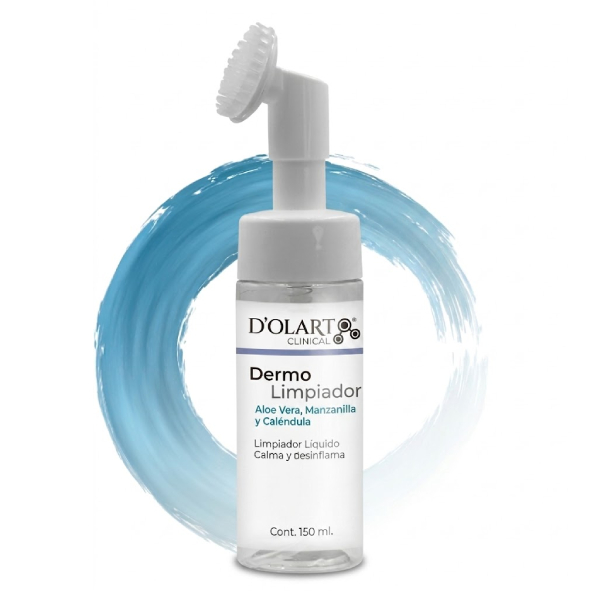 Dermolimpiador facial calmante Deolarte Clinical - Aloe Vera Manzanilla y Caléndula para piel sensible