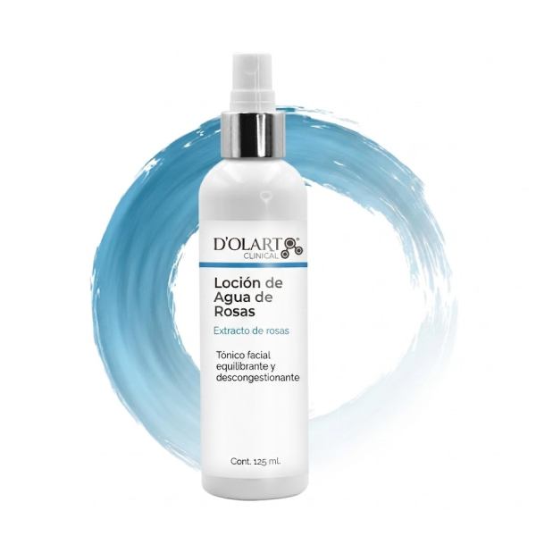 Loción de Agua de Rosas Deolarte Clinical - Tónico facial equilibrante para piel grasa y cansada